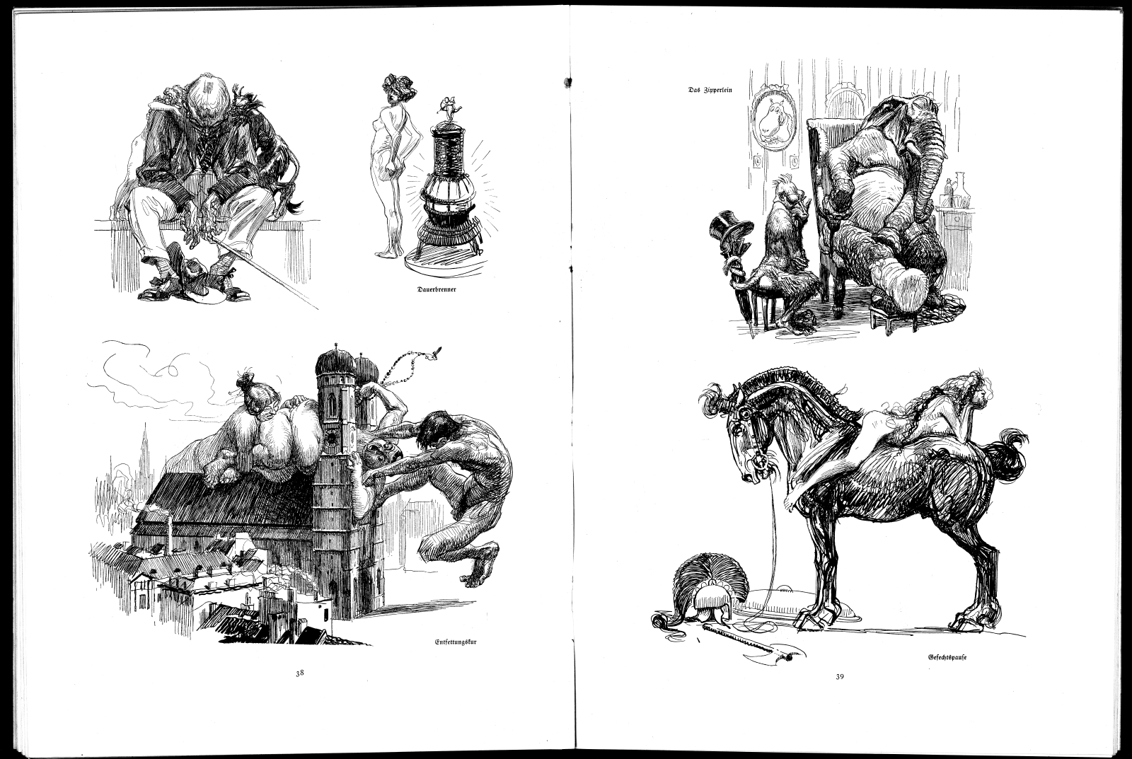 Heinrich Kley Leut Und Viecher Pages 38-39