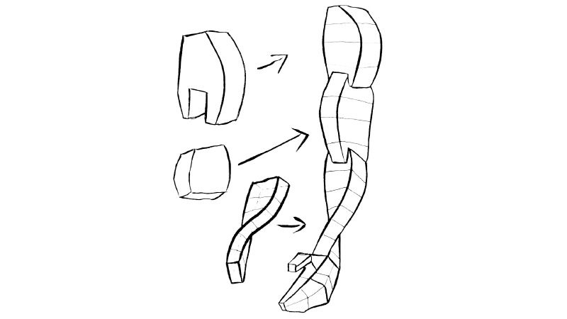 Practice Drawing Simplified Arm Volumes