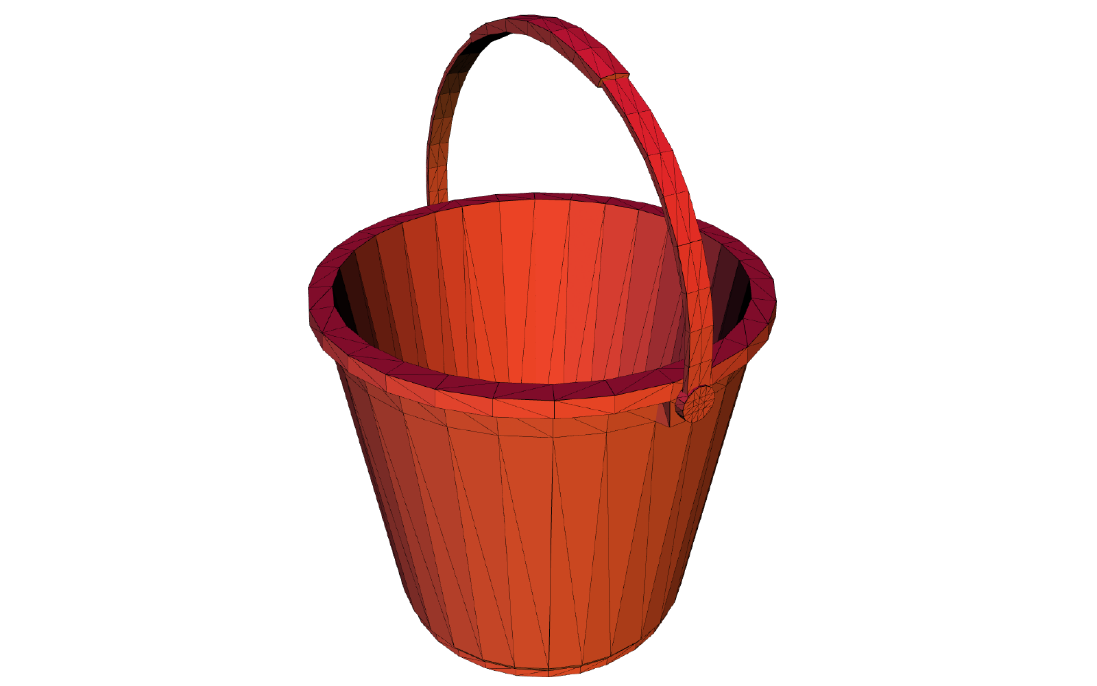 3D Model of a Bucket For Drawing Reference