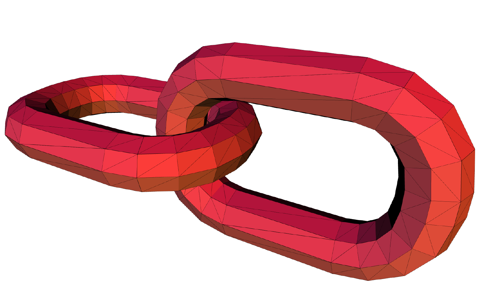 3D Model of a Chain Link For Drawing Reference