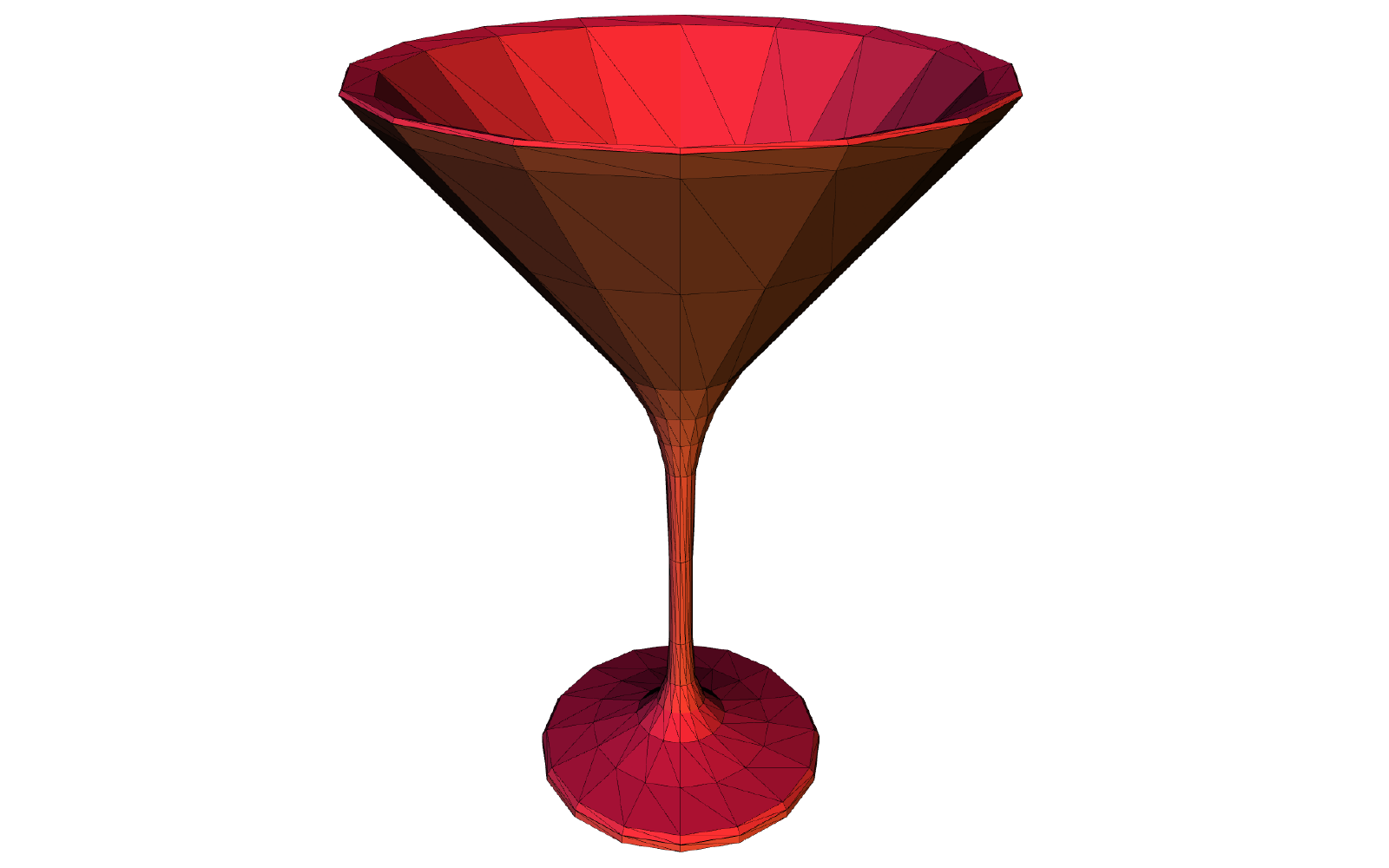 3D Model of a Cocktail Glass For Drawing Reference