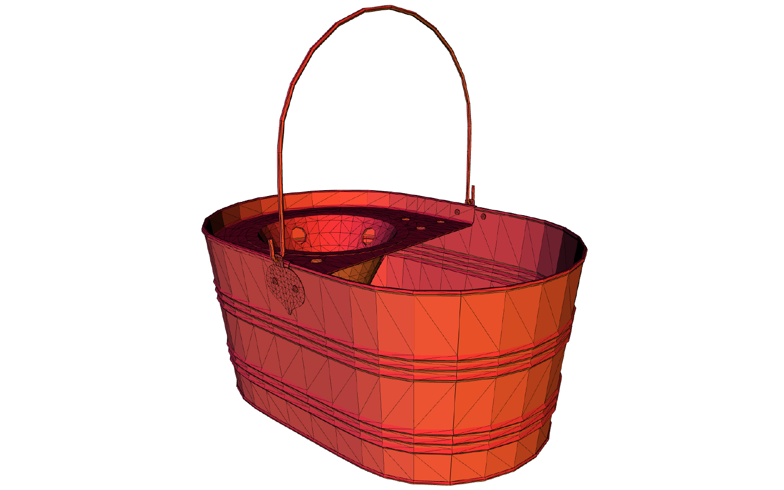 3D Model of a Mop Bucket For Drawing Reference